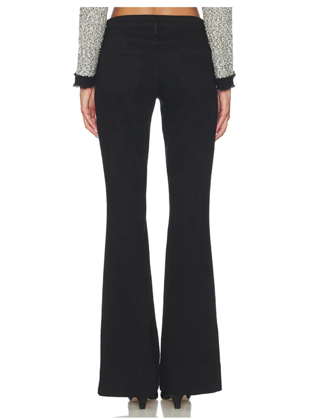 L'AGENCE Lenora Low Rise Seamed Flair In Noir Jeans Size 25 - Picture 5 of 14